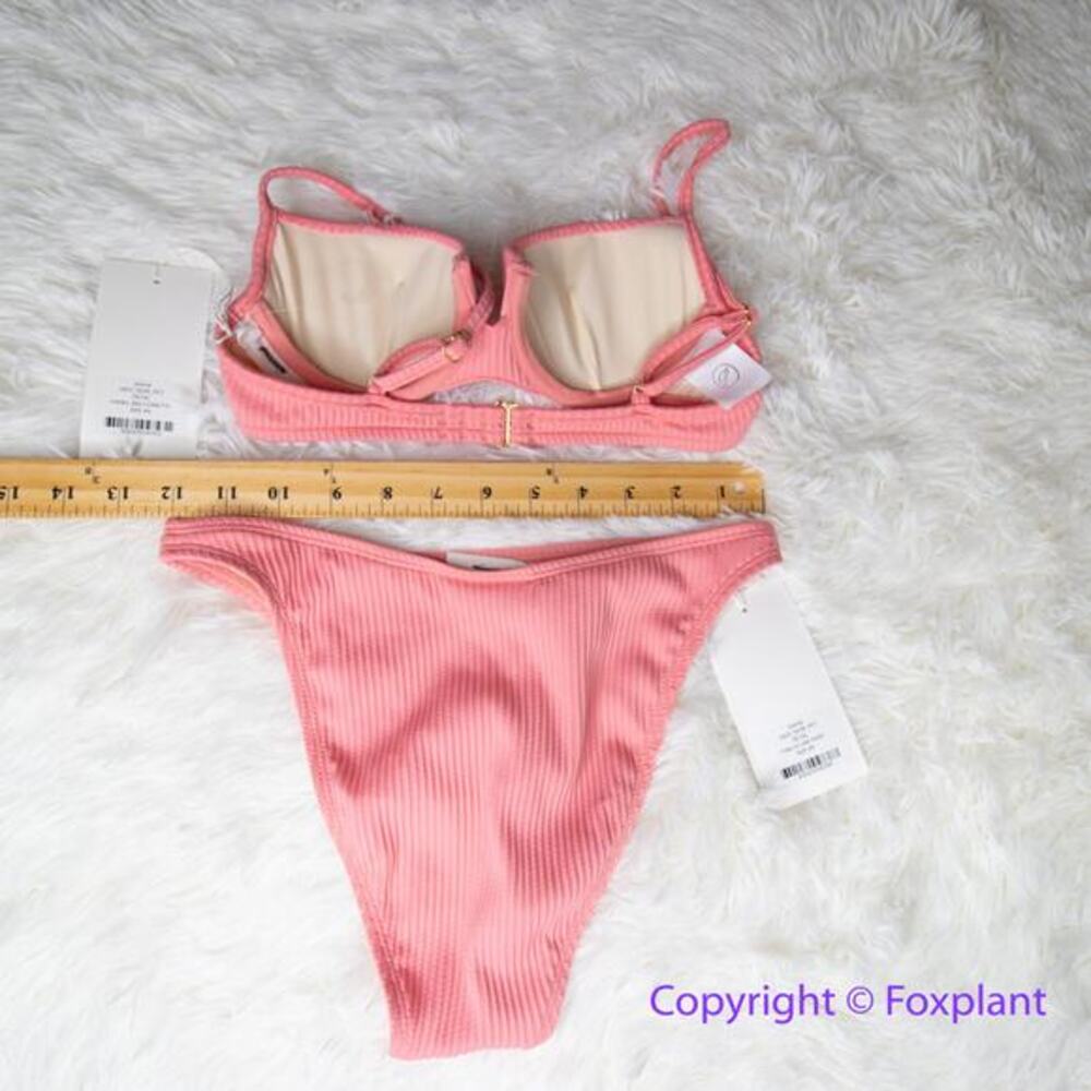 New! Set! Free People x‎ Peony panel balconette highline pant bikini, size XS - Picture 6 of 10